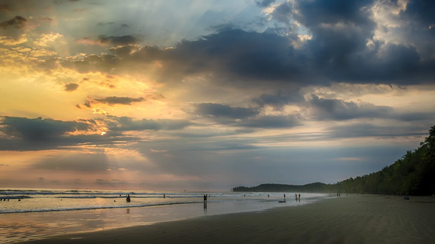 An evening walk on the beach